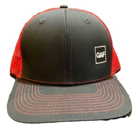 GAF Trucker Hat New Black / Red Basecamp - Picture 1 of 8